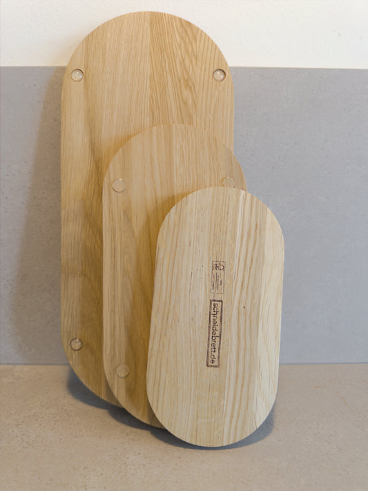 SET: Tray made of oak wood